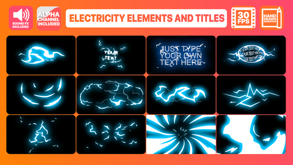 Electricity Elements And Titles | After Effects alt