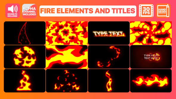 Fire Elements And Titles | Premiere Pro MOGRT