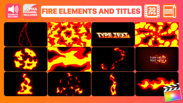 Fire Elements And Titles | FCPX alt