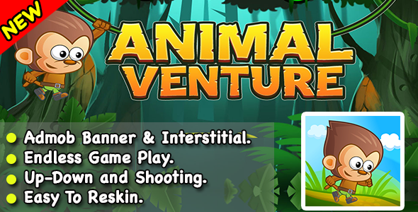 Animal Venture + Endless Game For Kids + Ready For Publish