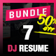 7 Resume Templates BUNDLE for Djs and Musicians - GraphicRiver Item for Sale