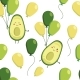 Vector Seamless Pattern with Smiling Avocado - GraphicRiver Item for Sale