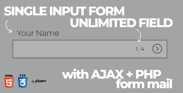 Single Input Form Interface with AJAX + PHP Formmail (Multipurpose)