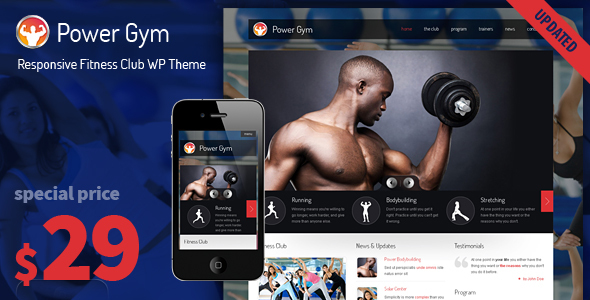 Power Gym - responsywny motyw Wordpress