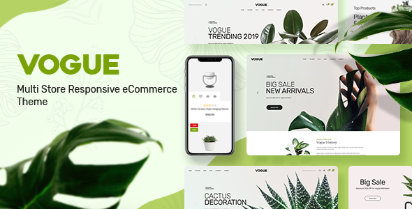 Vogue – Plant Store Opencart Theme (Included Color Swatches)
