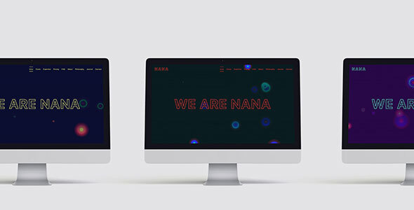 Nana – Minimalistic One-Pager With Animated Background