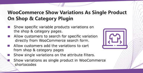 WooCommerce Show Single Variations On Shop & Category Plugin