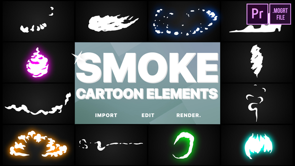 Flash FX Cartoon Smoke | Premiere Pro MOGRT