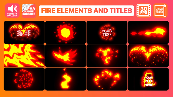 Flame Elements And Titles | Premiere Pro Motion Graphics Template