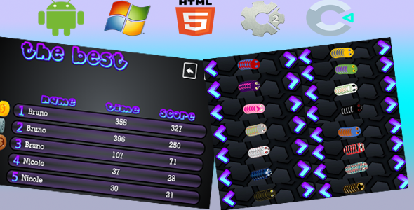 Snake Escape Ranking Online- HTML5 Game (Capx)