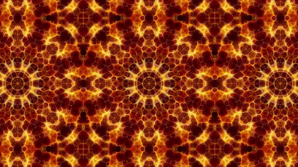 Abstract Fractal Fire Kaleidoscope Loop 4K 02