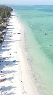 Beach on the Coast of Zanzibar Island Tanzania