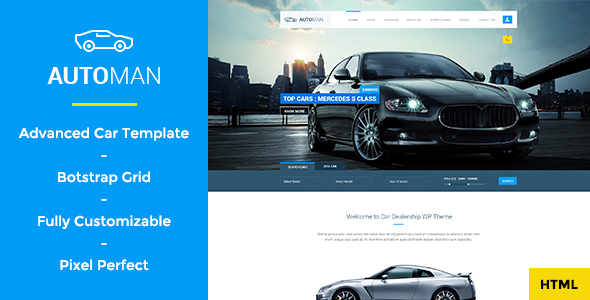 Automan – Advanced Car Dealer HTML Template