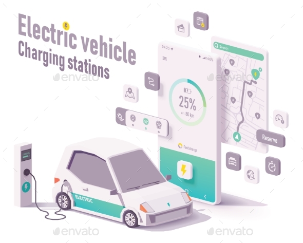 Vector Electric Vehicle Charging Stations App