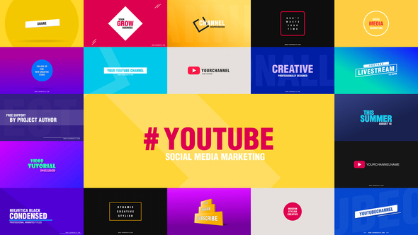 Social Media Titles for Premiere Pro | YOUTUBE | MOGRT