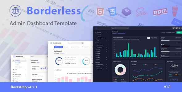 Borderless - Responsive Admin Dashboard Template