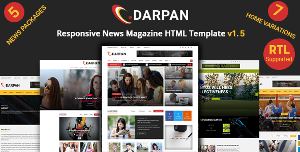 Darpan - News Magazine Responsive HTML Template