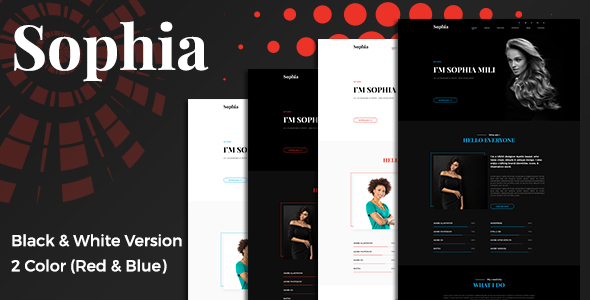 Sophia - Creative Personal Portfolio PSD Template