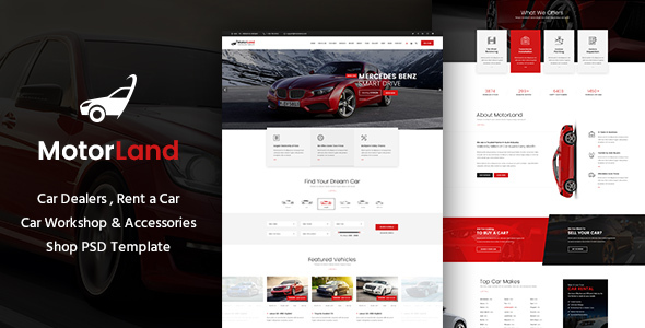 MOTORLAND - Car Dealer PSD Template