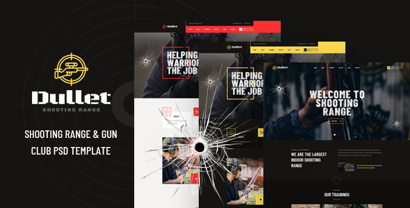 Dullet - Shooting Range & Gun Club PSD Template