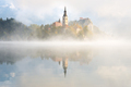 Foggy morning at Lake Bled in Slovenia - PhotoDune Item for Sale