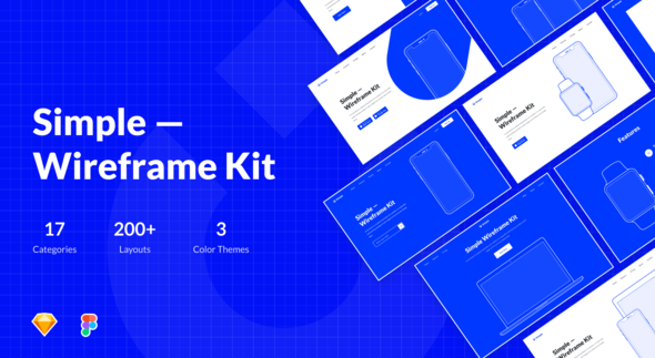 Symple – Wireframe Kit Sketch Template