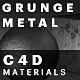Grunge Metal Materials For C4D - 3DOcean Item for Sale