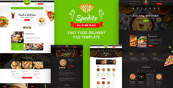 Spedito - Ordering Fast Food PSD