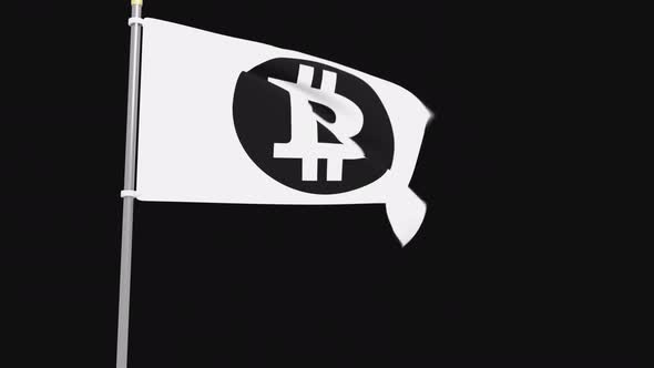 Bitcoin Background Animated Flag