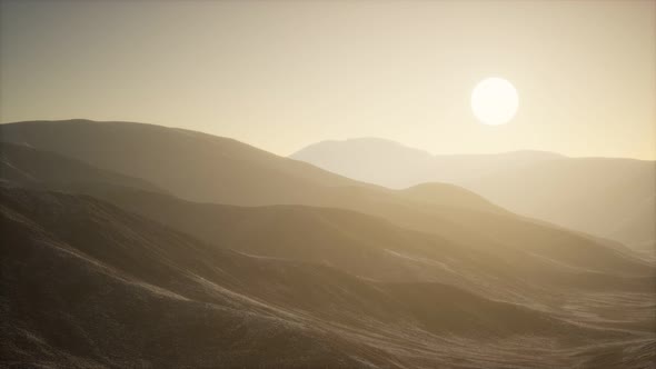 Mountains Landscape in Afghanistan at Sunset