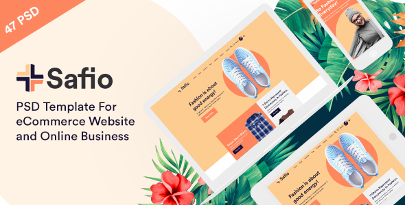 Safio PSD Templae for eCommerce Websites & Online Businesses