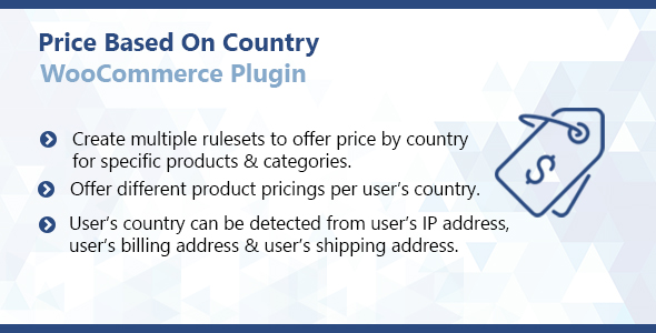 WooCommerce Price Based On Country Plugin
