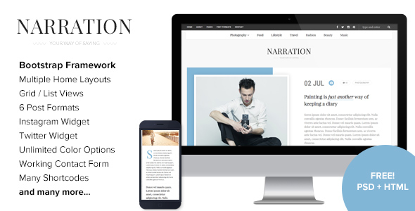 Narration - A Responsive WordPress Blog Theme