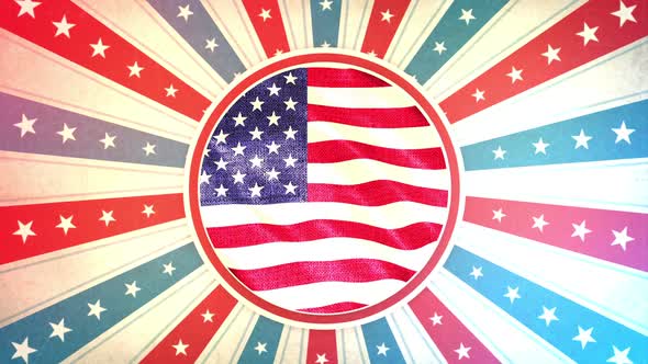 USA Flag Loop Background