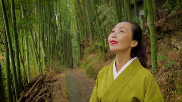 Japanese woman in Kyoto Japan