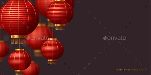 Chinese Red Hanging Lanterns