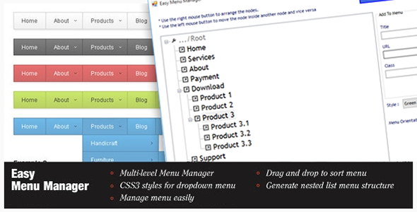 Łatwy menedżer menu