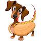 Dachshund Hot Dog Cartoon Character Vector Illustration - GraphicRiver Item for Sale