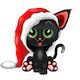 Christmas Kitty with Santa Claus Beanie Character - GraphicRiver Item for Sale