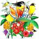 Bananaquits Exotic Birds in Tropical Nature - GraphicRiver Item for Sale