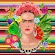Frida Kahlo Floral Exotic Portrait on Mexican Fabric Textile Motif - GraphicRiver Item for Sale