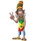 Rastafari Cool Peace Sign Cartoon Character - GraphicRiver Item for Sale