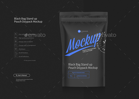 Download Stand Up Pouch Mockup Graphics Designs Templates