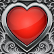 Background with Silver Heart - GraphicRiver Item for Sale