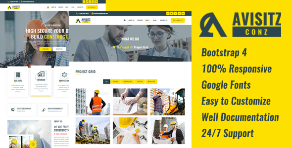 AvisitzConz - Construction HTML5 Template