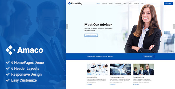 Amaco - Consulting PSD Template