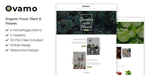 Ovamo - Organic Store PSD Template