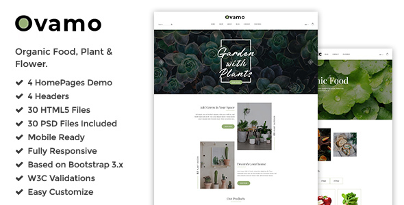 Ovamo - Organic Store HTML5 Template