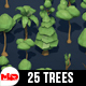 25 Low Poly Trees Plants Bushes - 3DOcean Item for Sale