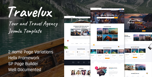 Travelux - Tour and Travel Agency Joomla Template